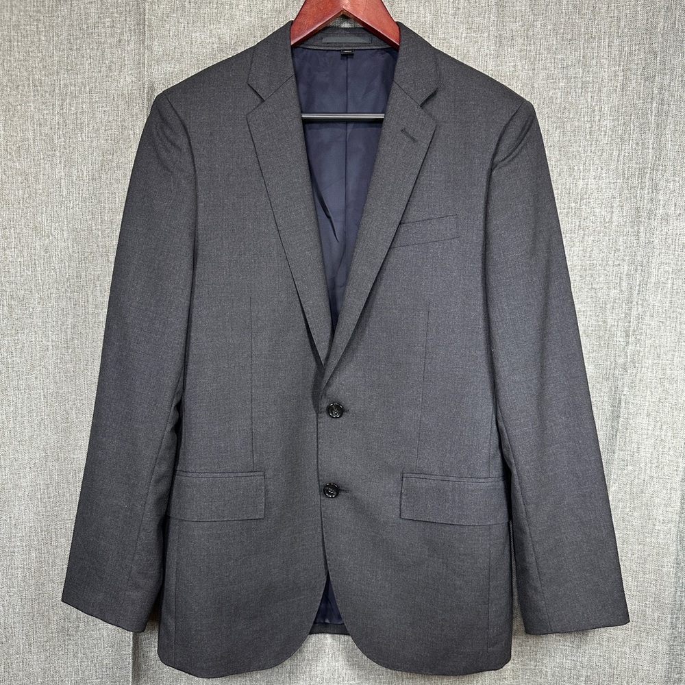 J. CREW Ludlow Slim Gray Blazer Men's Size 36 Short Loro Piana Super 120s Wool
